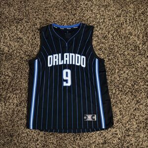 Fanatics Orlando Pinstripe Basketball Jersey in Black and Blue #9